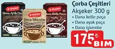AKŞEKER ÇORBA ÇEŞİTLERİ 300 G fiyat ve kampanya bilgisi